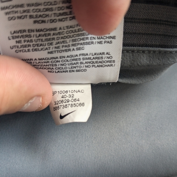 NIKE TIGER WOODS Platinum Men Golf Pants Size 40x32 Gray Color With Pockets - Picture 12 of 15